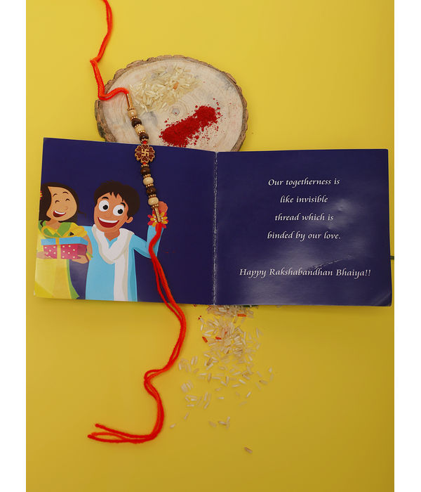 YouBella Rakhi and Greeting Card Combo for Brother, Rakhi Gift for Brother/Bhaiyya/Bhai